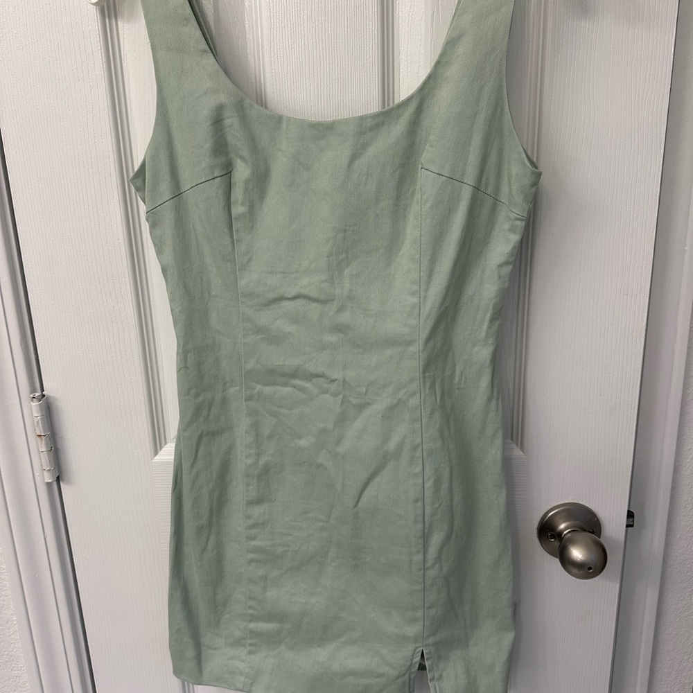 MARBLE Mint Green Sleeveless Dress